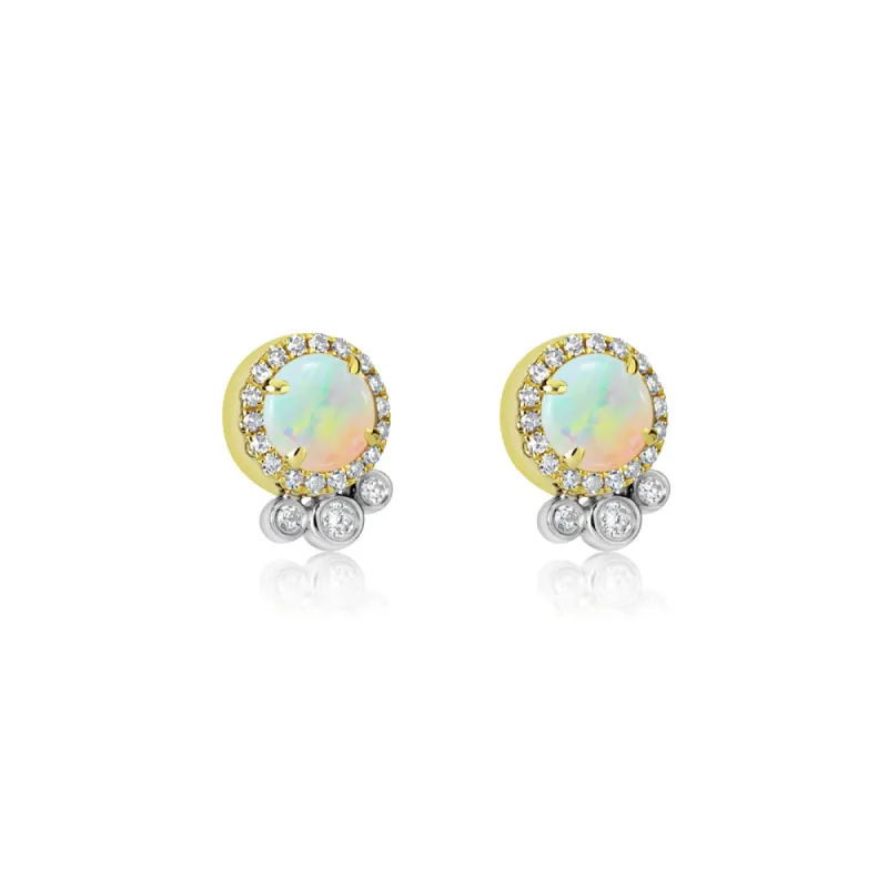 White Opal Diamond Studs sold by Meira T