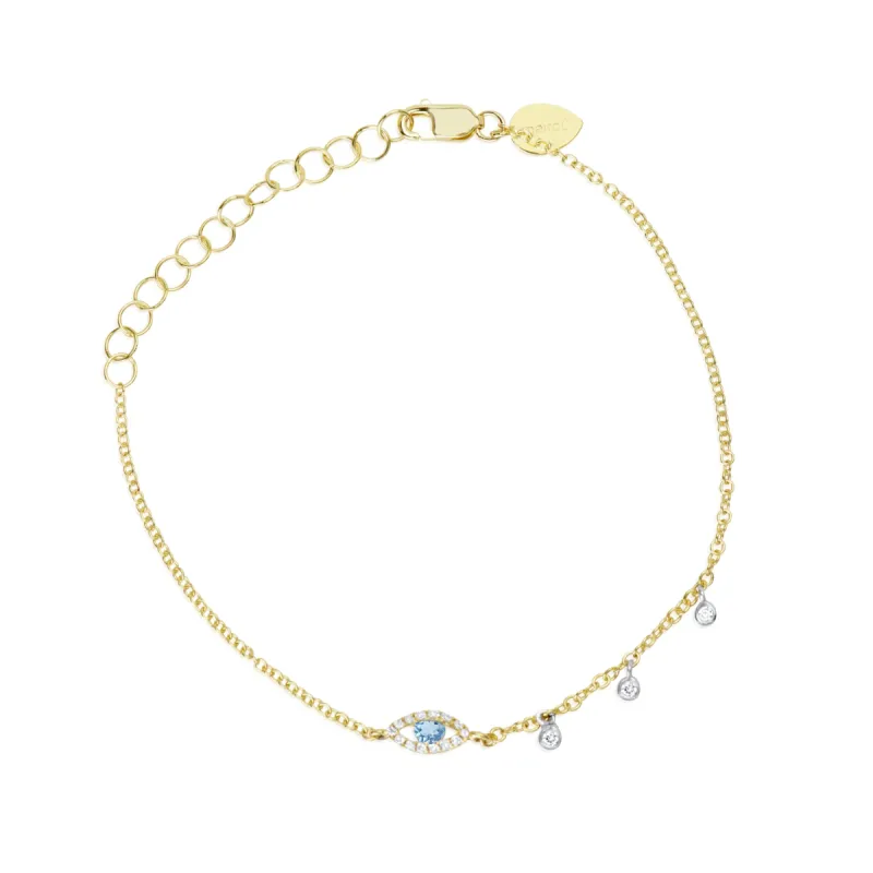 Evil Eye Diamond Bezeled Bracelet sold by Meira T