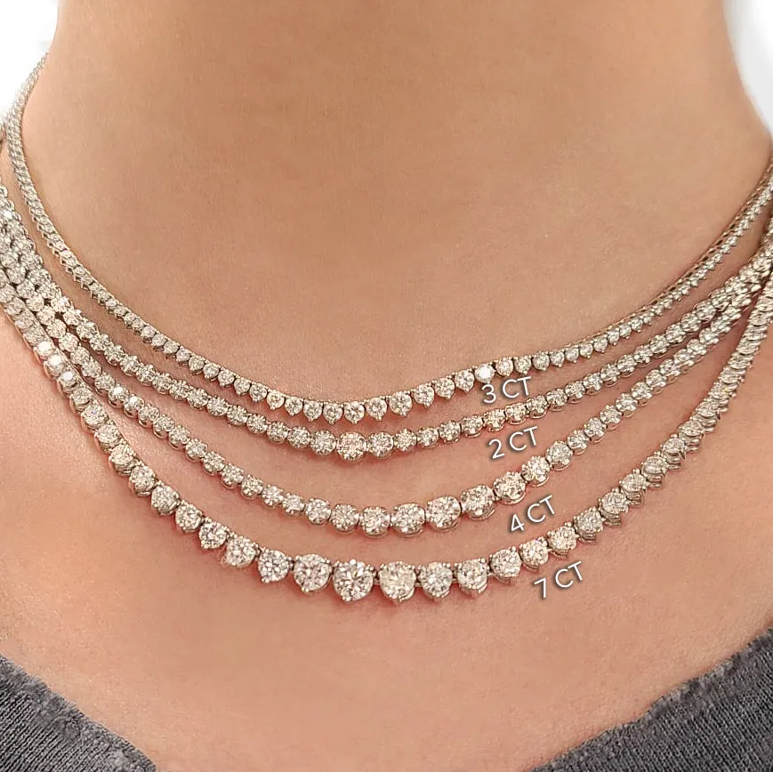 2.19 carat Diamond Tennis Necklace | 18 inches sold by Meira T product image thumbnail 2