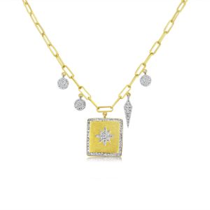 Starburst Pendant Paperclip Necklace sold by Meira T