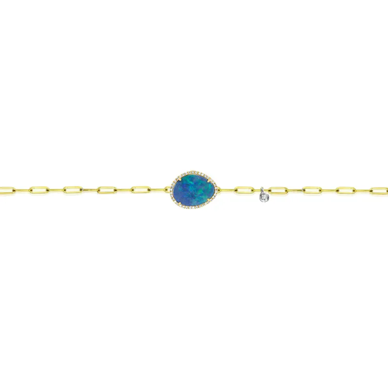 Opal Paperclip Bracelet sold by Meira T