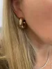 Small Gold Plated Thick Open Hoops sold by Meira T