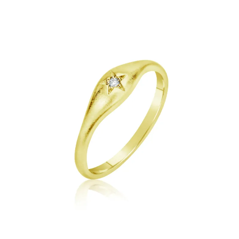 Starburst Signet Ring sold by Meira T