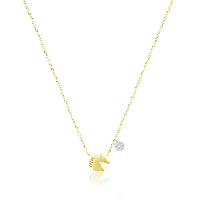 Horse Diamond Necklace sold by Meira T