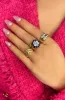 Diamond and Sapphire Floral Ring sold by Meira T