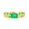 Yellow Gold Diamond and Emerald Ring sold by Meira T