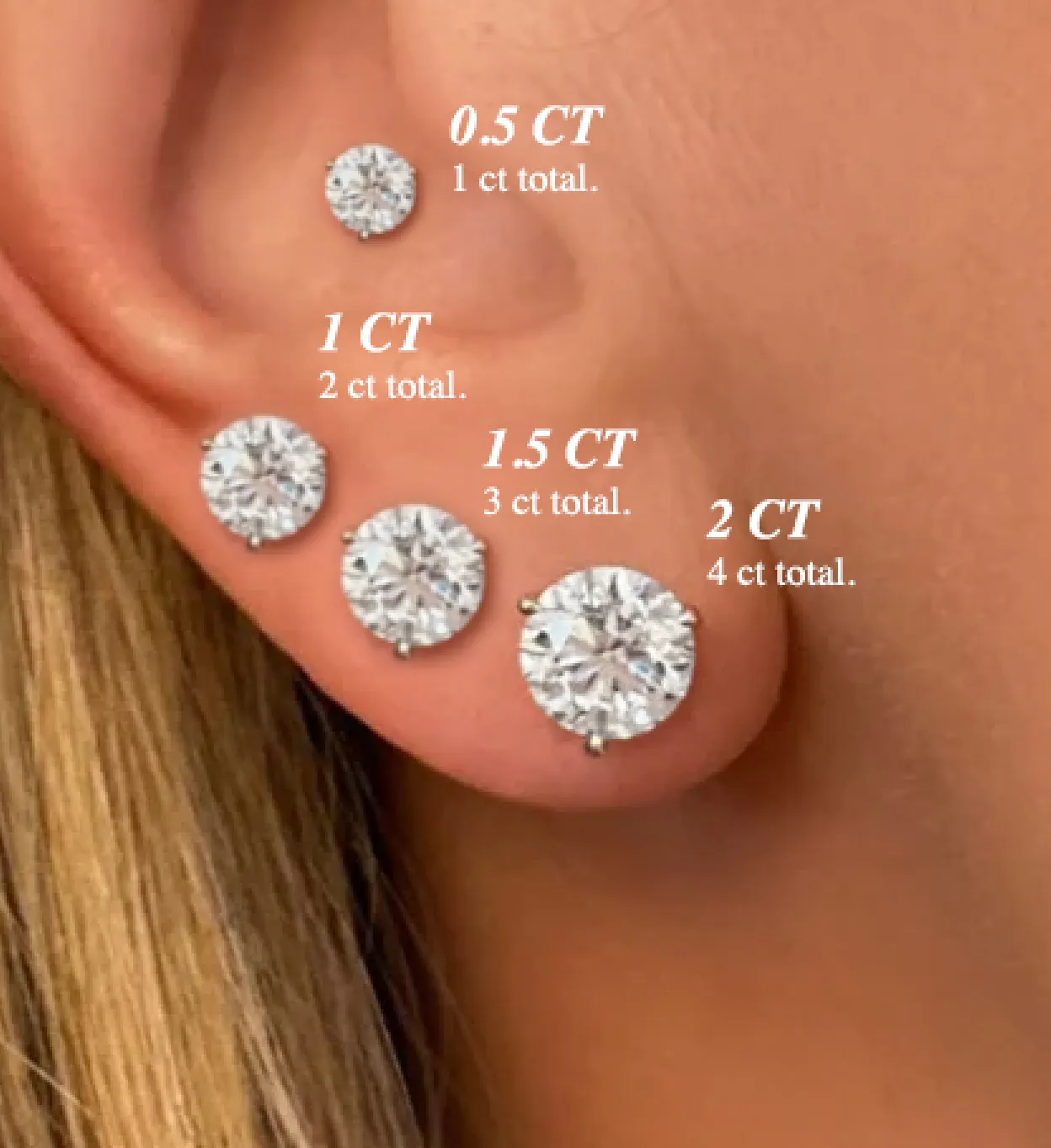 6 cts Round Studs | Lab Grown Diamond *ONLINE EXCLUSIVE* sold by Meira T product image thumbnail 2