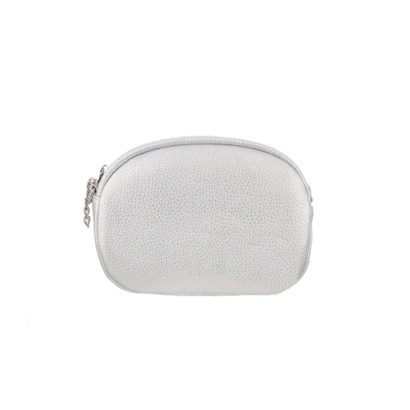 Silver Belt Bag with Chain Belt Strap and Evening Strap sold by Meira T
