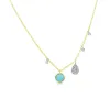 Dainty Turquoise and Diamond Necklace sold by Meira T