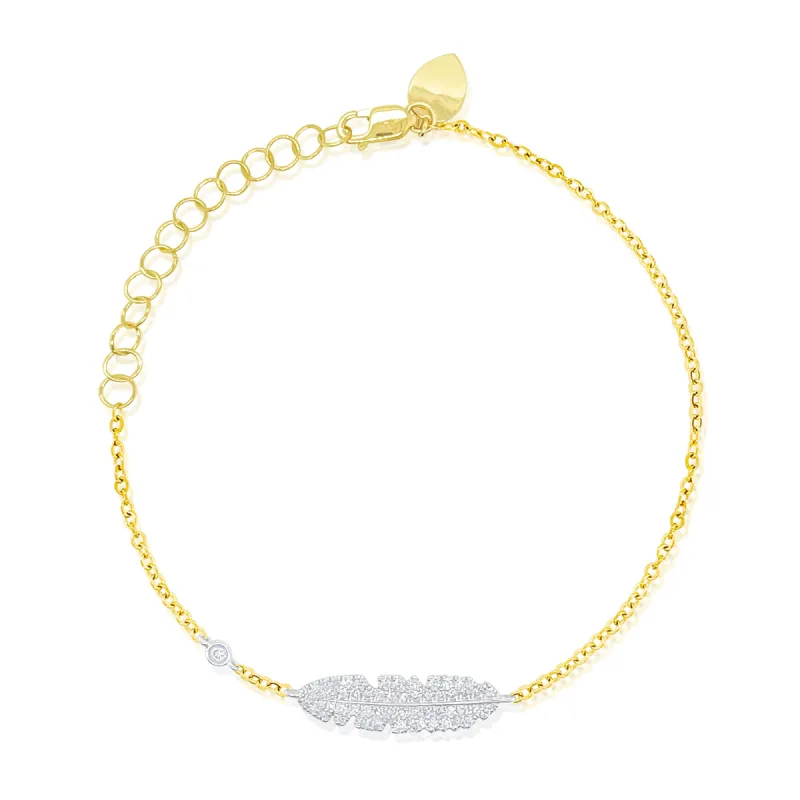 Feather Diamond Bracelet sold by Meira T