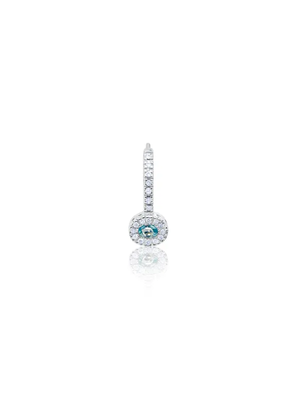 White Gold Blue Topaz Diamond Half Pair sold by Meira T