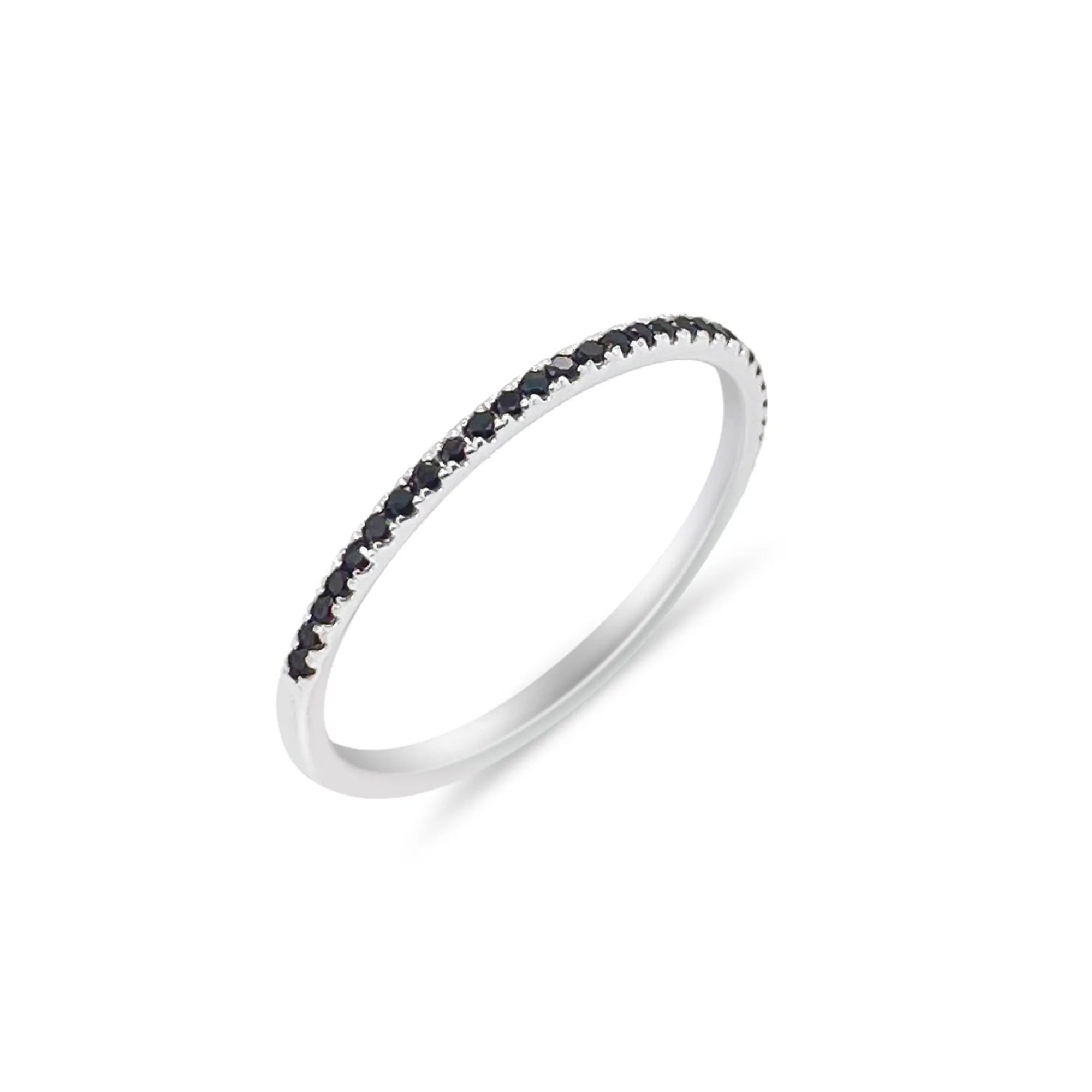 White Gold Black Diamond Band sold by Meira T