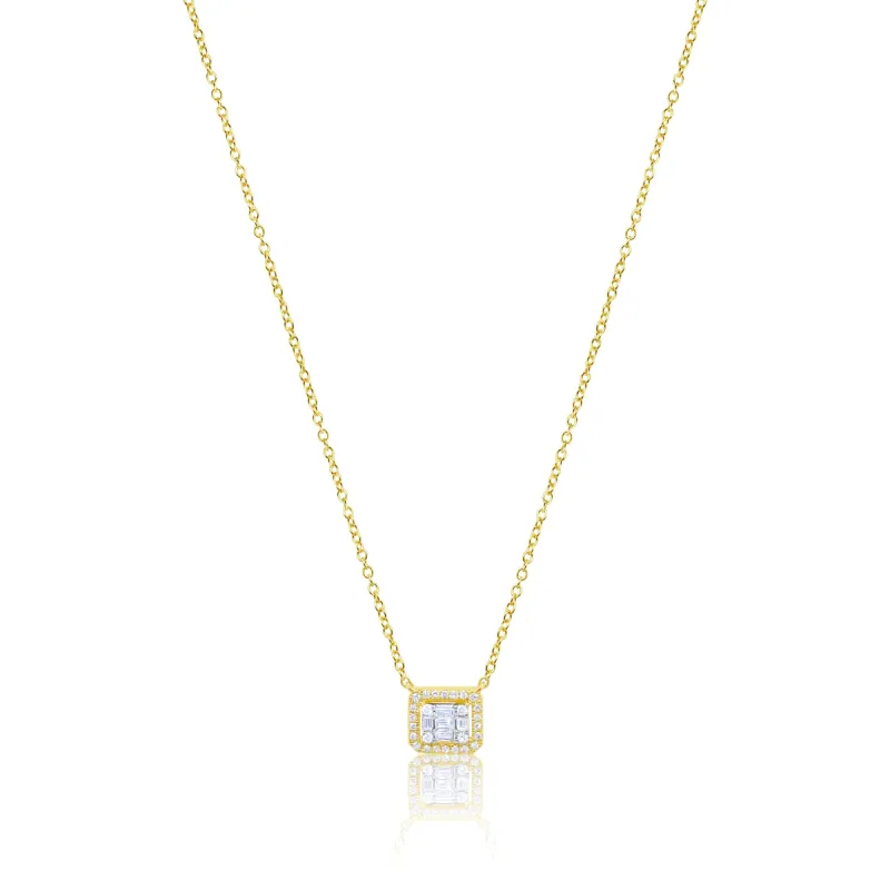 Dainty Yellow Gold Diamond Necklace sold by Meira T