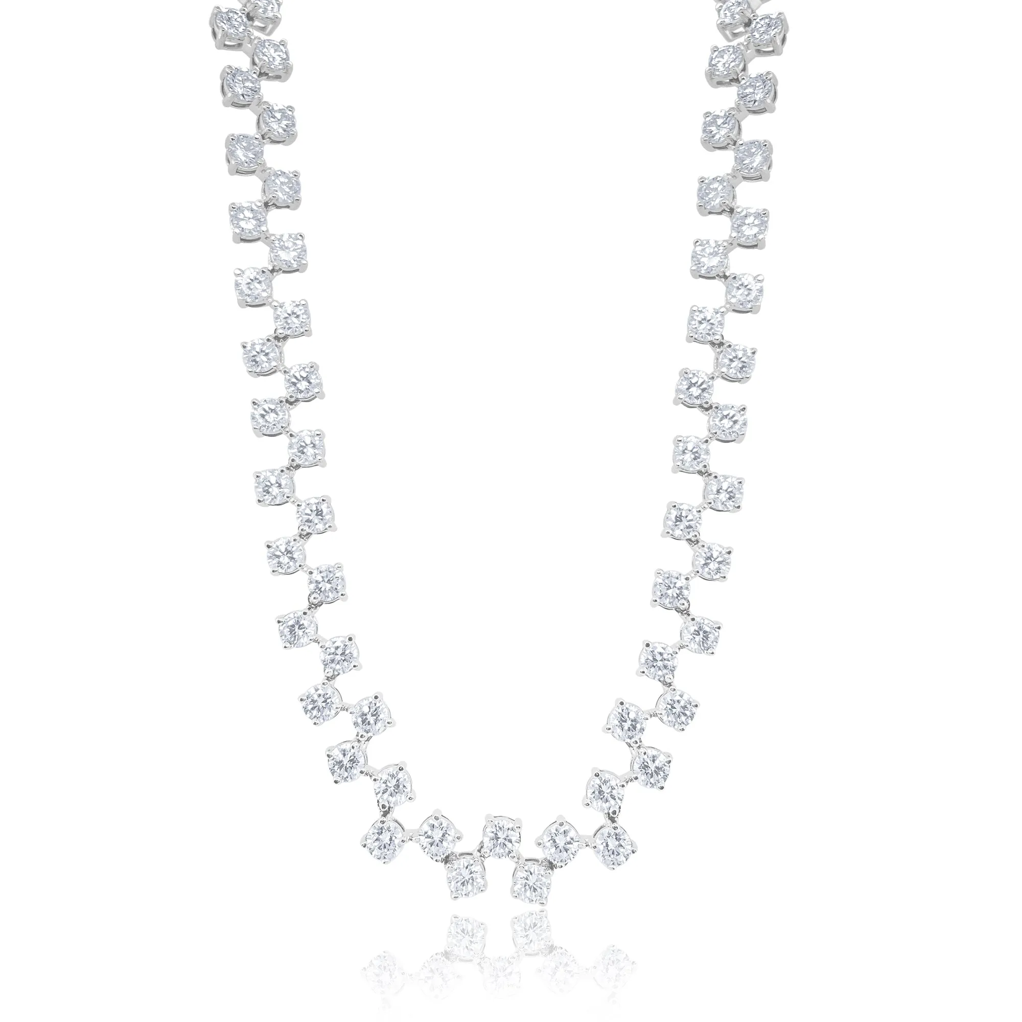 21.07 Cts Gala Tennis Necklace Lab Grown sold by Meira T