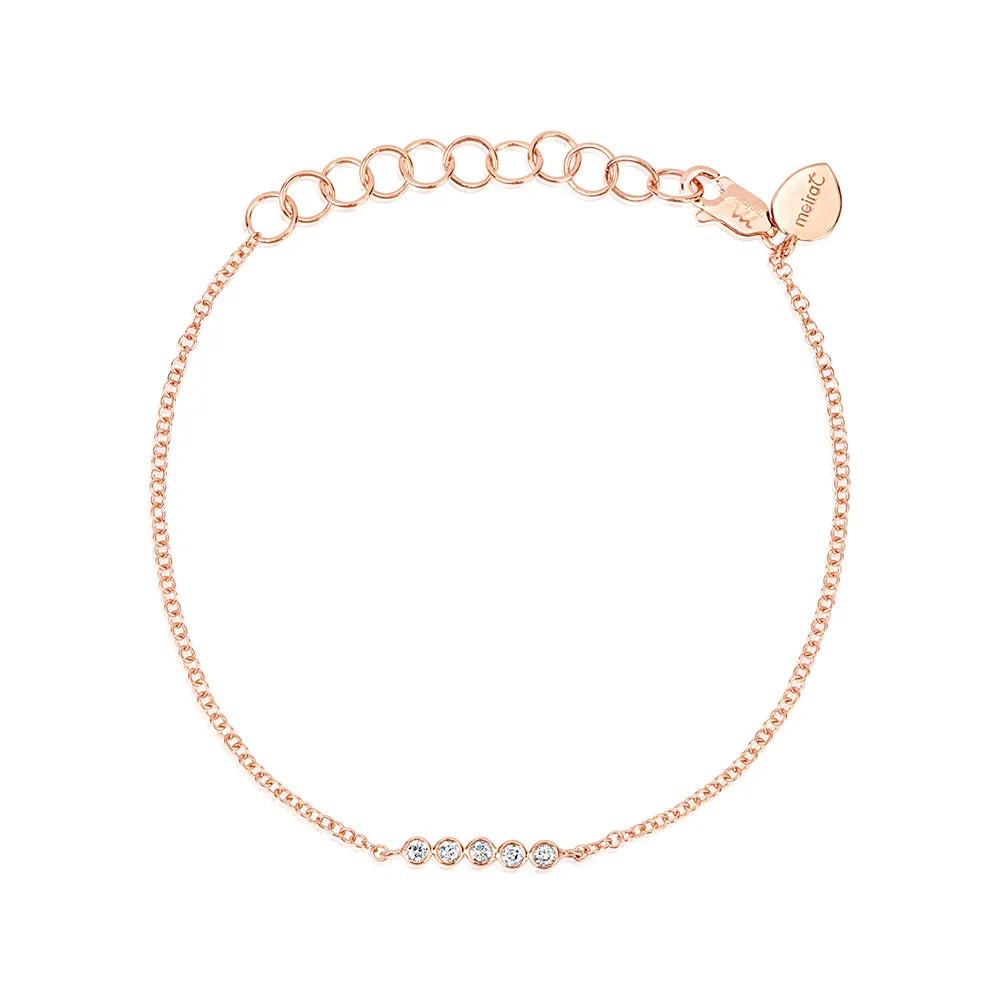 Rose Gold Dainty Bezel Bracelet sold by Meira T