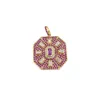Pink Sapphire Octagon Charm sold by Meira T
