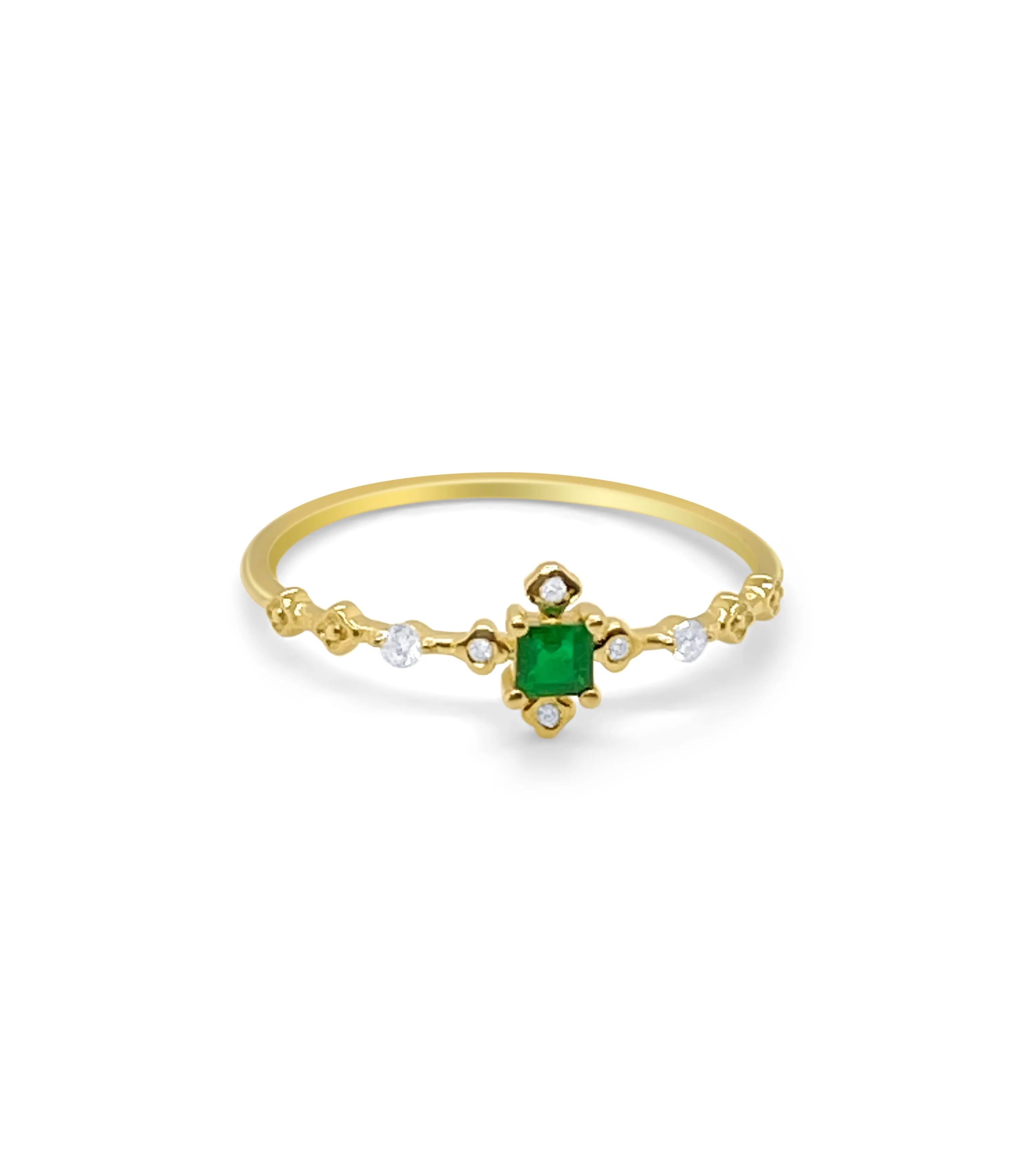 Yellow Gold and Emerald Ring sold by Meira T