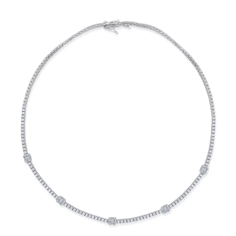 White Gold Diamond Illusion Necklace *ONLINE EXCLUSIVE* sold by Meira T