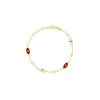 White and Red Enamel Evil Eye Bracelet sold by Meira T