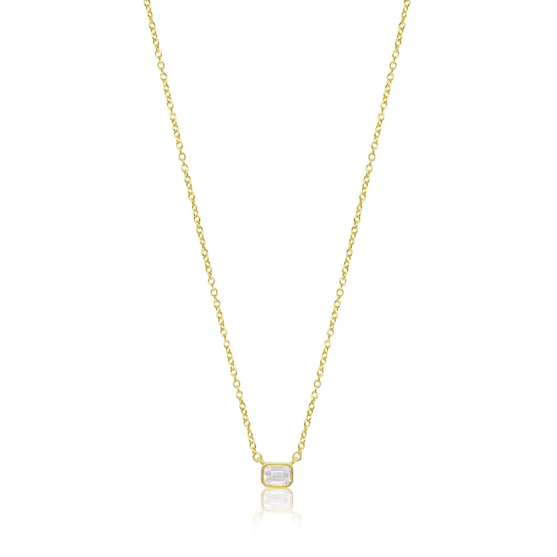 Dainty Yellow Gold Diamond Necklace sold by Meira T