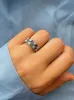 White Gold Diamond and Blue Sapphire Filagree Ring- ONLINE EXCLUSIVE sold by Meira T