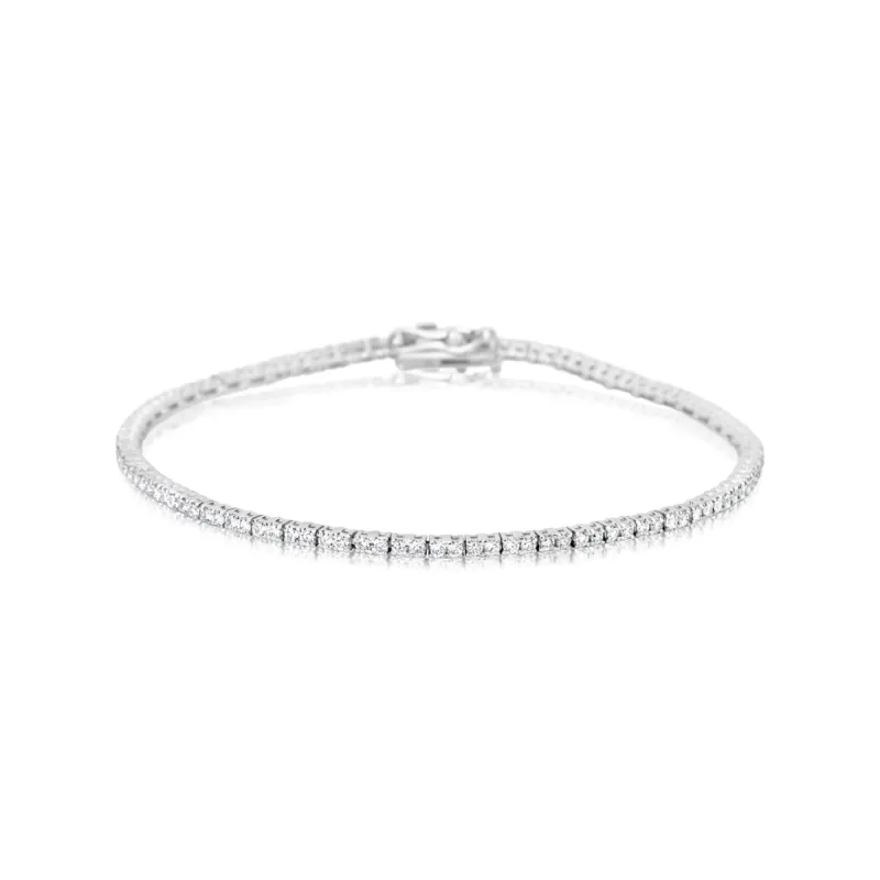 The Drop # 11 White Gold 1.43 Carat Diamond Tennis Bracelet LAB GROWN sold by Meira T