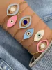 Light Blue and Navy CZ Enamel Evil Eye Bracelet sold by Meira T