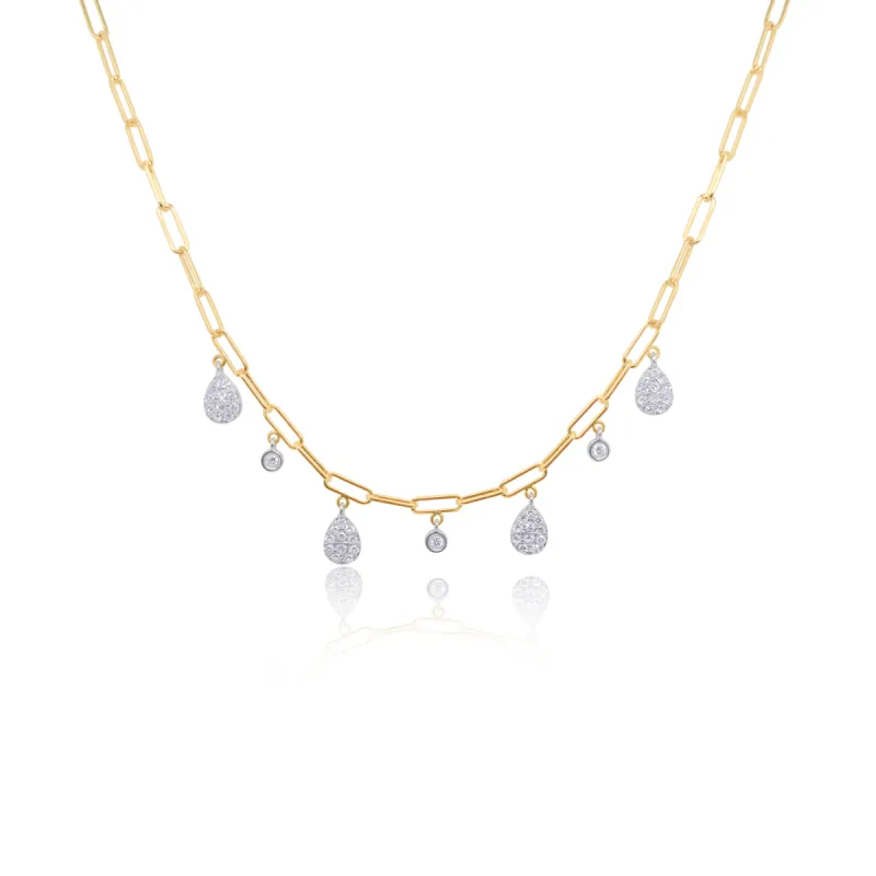 Pave Charm Paperclip Necklace sold by Meira T
