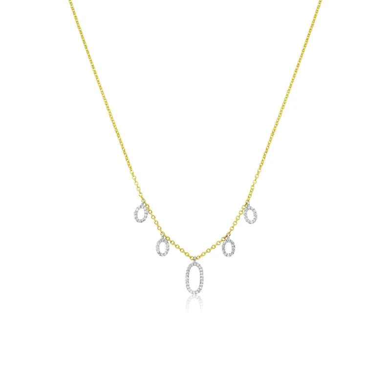 Yellow Gold And Oval Charm Necklace sold by Meira T