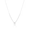 White Gold Champagne Diamond Square Necklace sold by Meira T