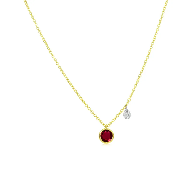 Birthstone Necklace | JANUARY Garnet sold by Meira T