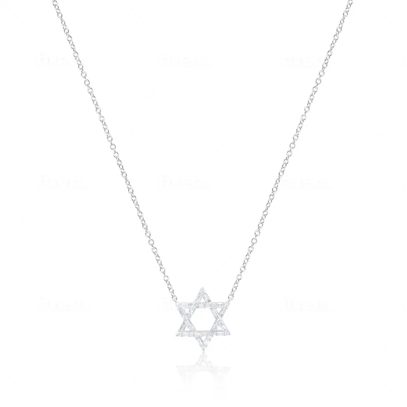 Baguette Star of David Necklace (ONLINE EXCLUSIVE) made by Meira T
