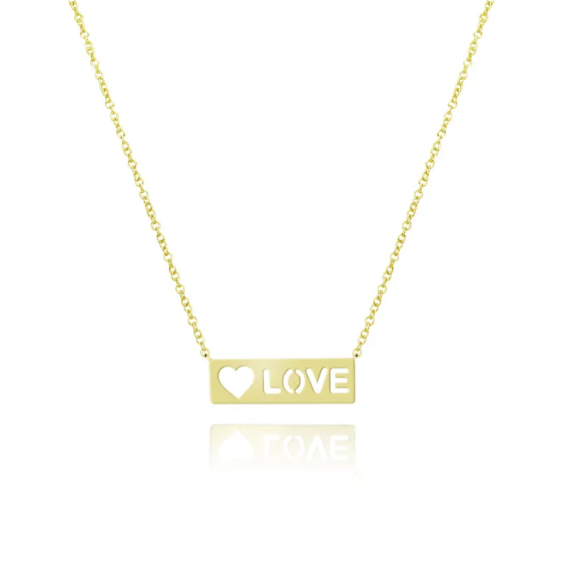 Love Plate Necklace sold by Meira T