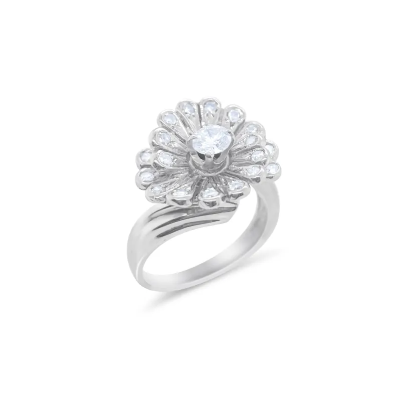 White Gold Diamond Antique Ring ONLINE EXCLUSIVE sold by Meira T
