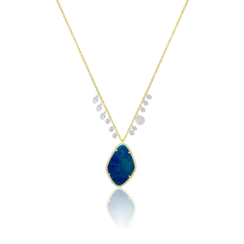 Statement Opal and Diamond Charms Necklace sold by Meira T