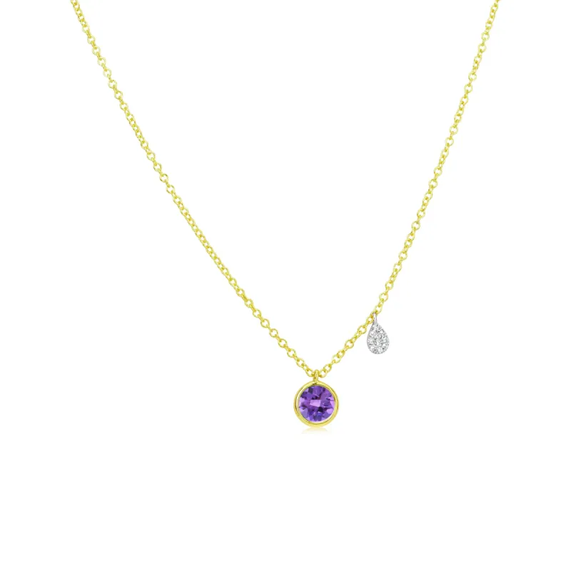 Birthstone Necklace | FEBRUARY Amethyst sold by Meira T