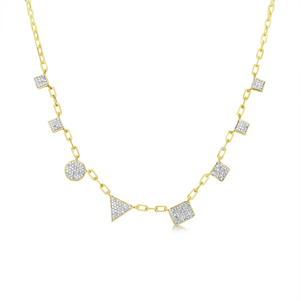 Yellow Gold Diamond Charm Necklace sold by Meira T