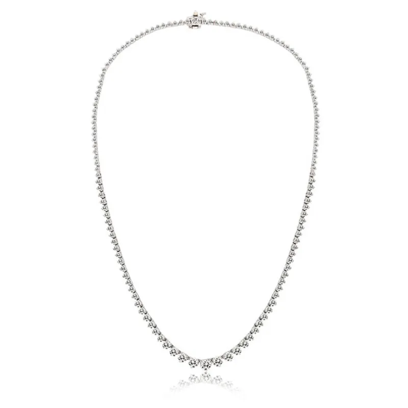 Lab Grown 8 carat Diamond Tennis Necklace sold by Meira T