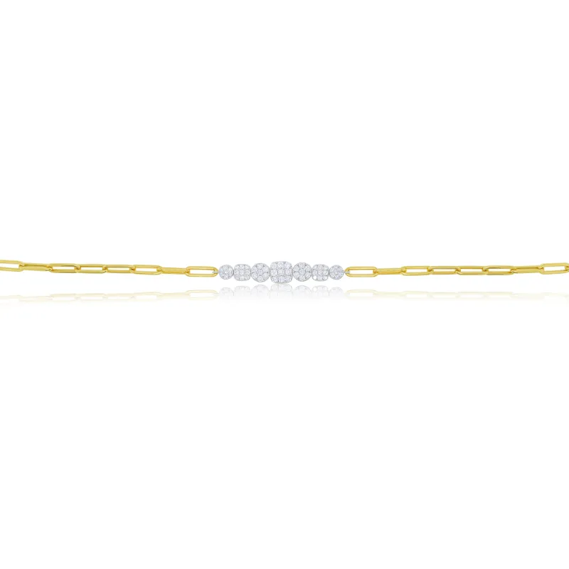 Paperclip Diamond Disks Bracelet sold by Meira T