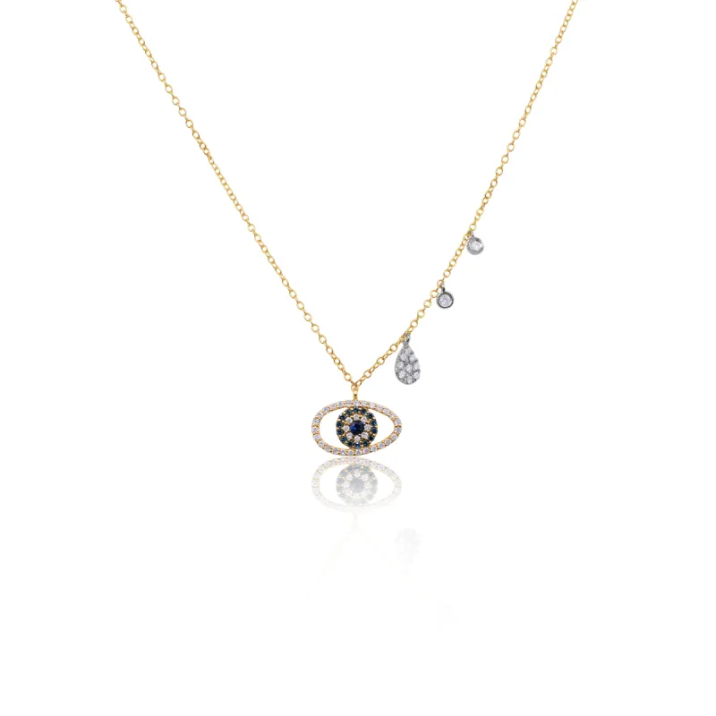 Evil Eye and Diamond Charm Necklace sold by Meira T