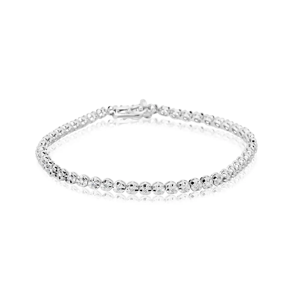 White Gold Tennis Bracelet sold by Meira T