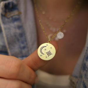 Celestial Medal Necklace sold by Meira T