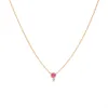Rose Gold Pink Sapphire and Diamond Necklace sold by Meira T