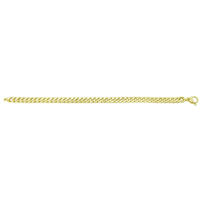 14kt Yellow Gold Chunky Cuban Chain Bracelet 7 inches sold by Meira T