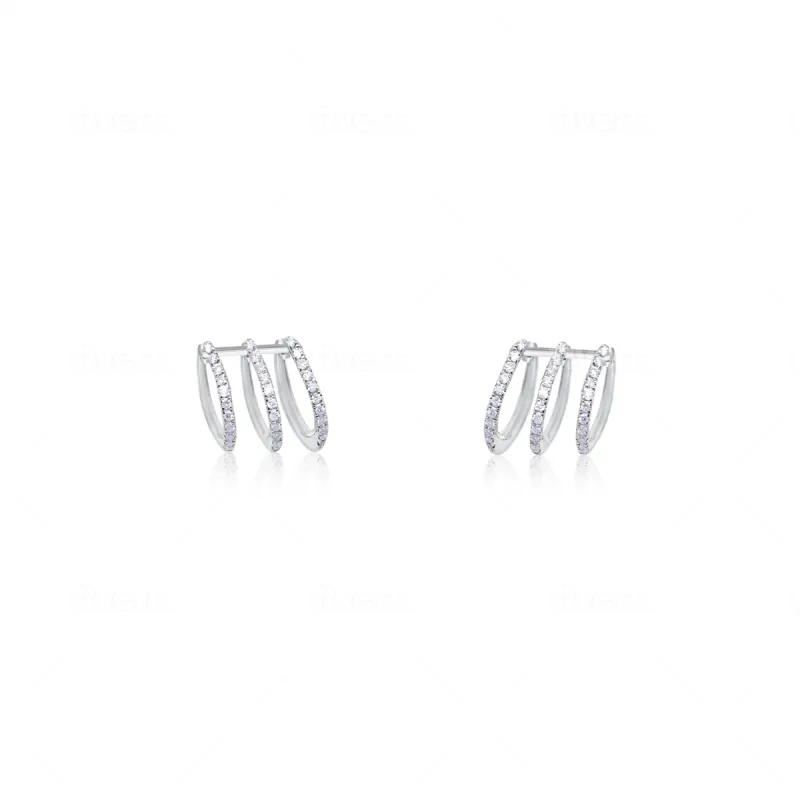 White Gold Diamond Illusion Studs sold by Meira T