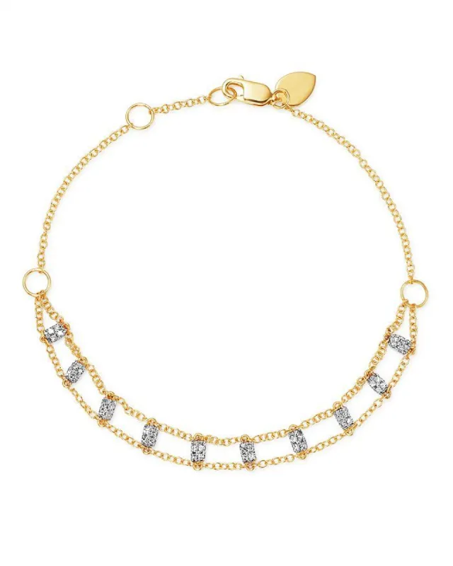 Two Chain Diamond Bracelet sold by Meira T