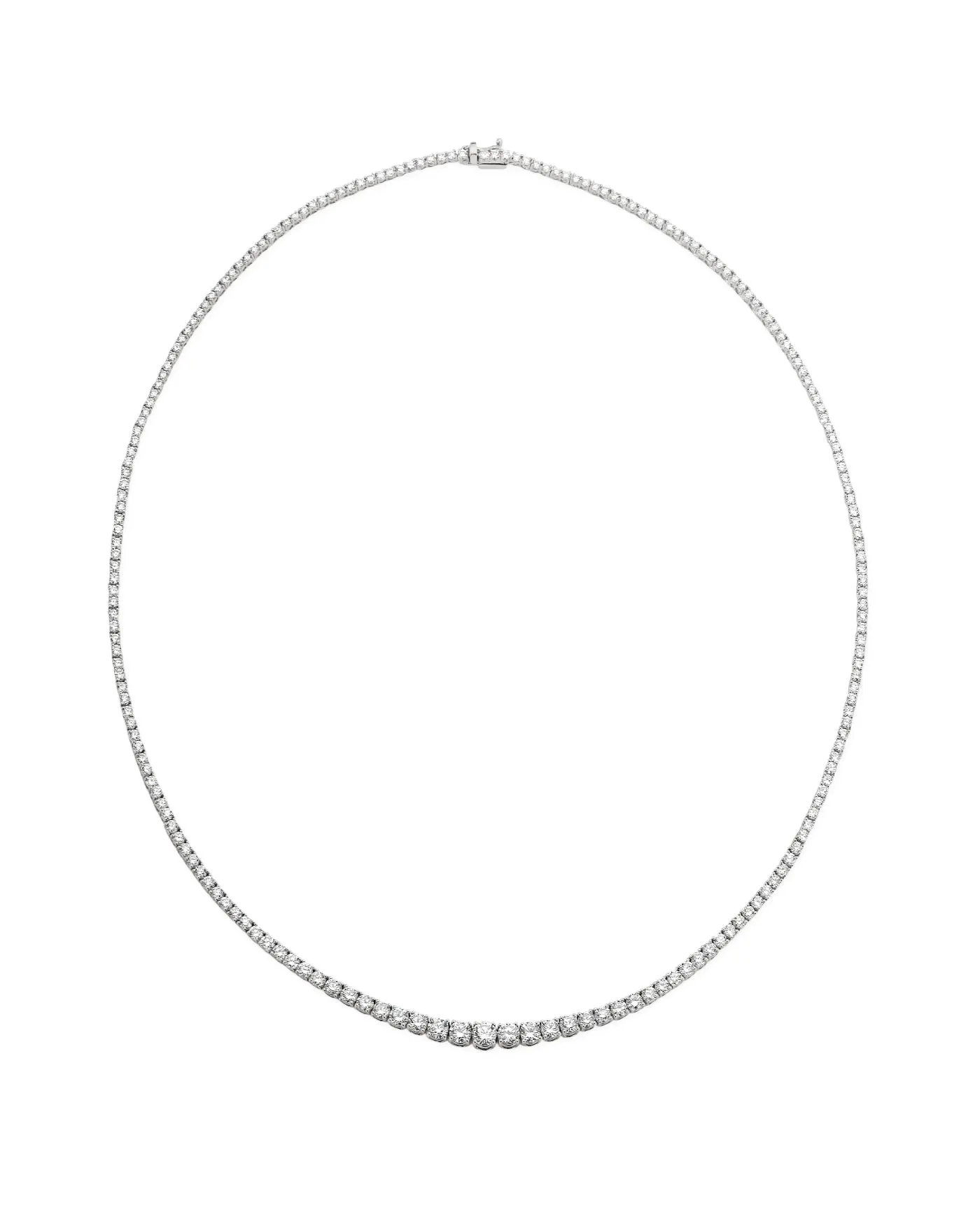 5 Carat Cts Tennis Necklace LAB Grown Graduated sold by Meira T