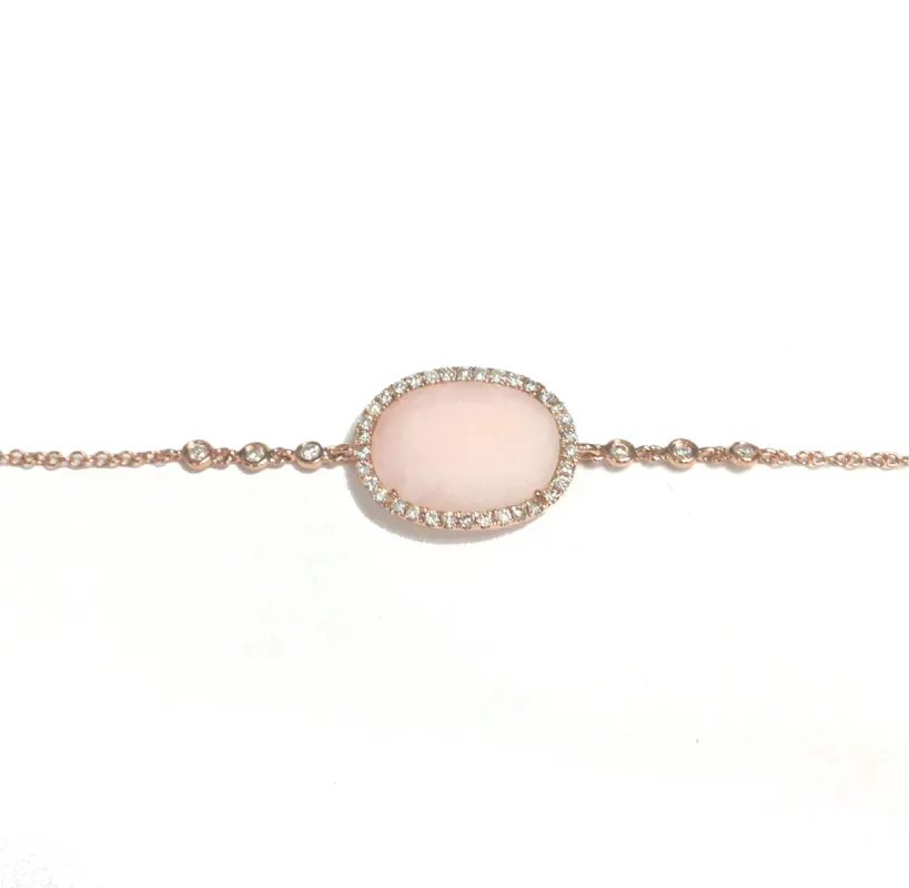 Pink Opal Bezel Bracelet sold by Meira T