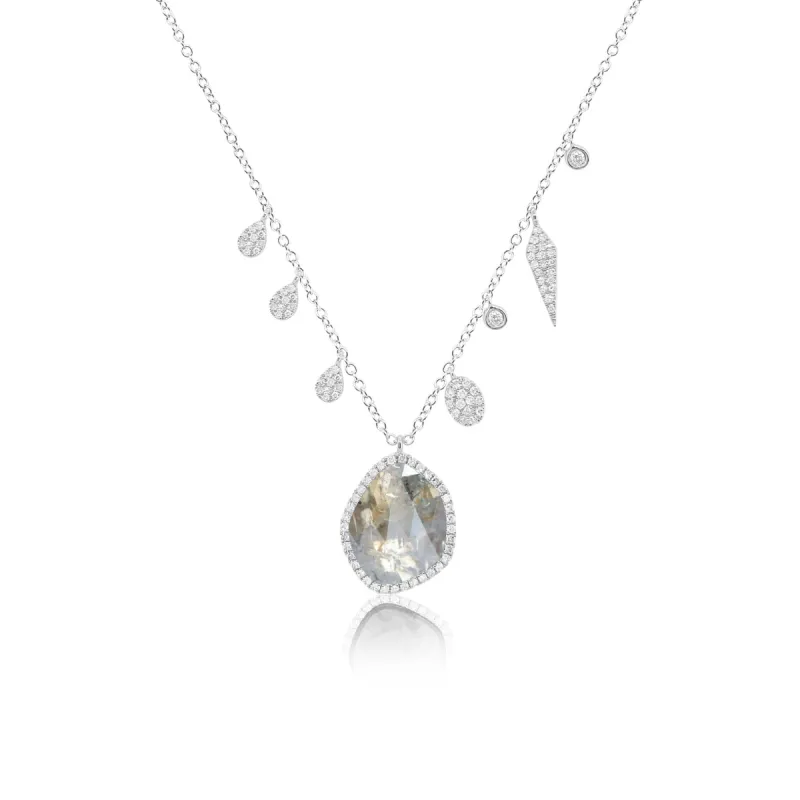 Diamond Slice Charm Necklace sold by Meira T