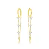 Yellow Gold Diamond Cluster Fringe Hoops sold by Meira T